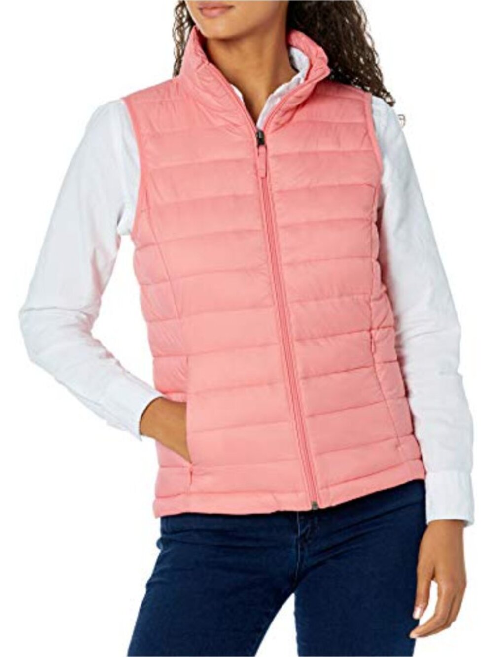 Lightweight Water-Resistant Packable Puffer Vest Zip Pockets